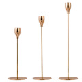 Wholesale OEM Holiday Fashion Decorative Rose Golden Metal Iron Candle Holder For Home Decoration